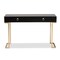 Baxton Studio Beagan Modern and Contemporary Black Finished Wood and Gold Metal 2Drawer Console Table 213-12161-ZORO - alternate 7